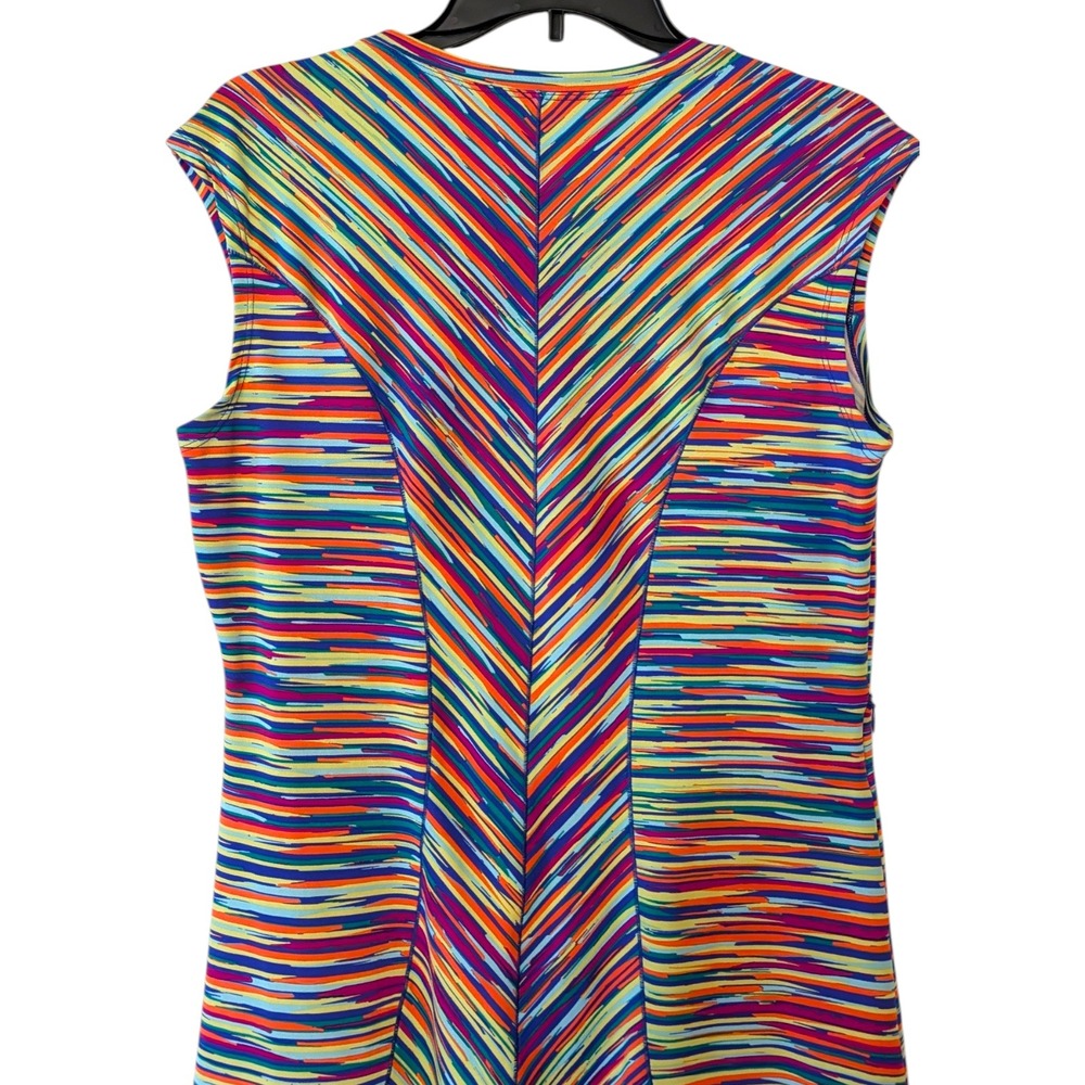 Title Nine Dream Dress Rainbow Womens Medium Striped Sleeveless Athletic - Picture 5 of 9